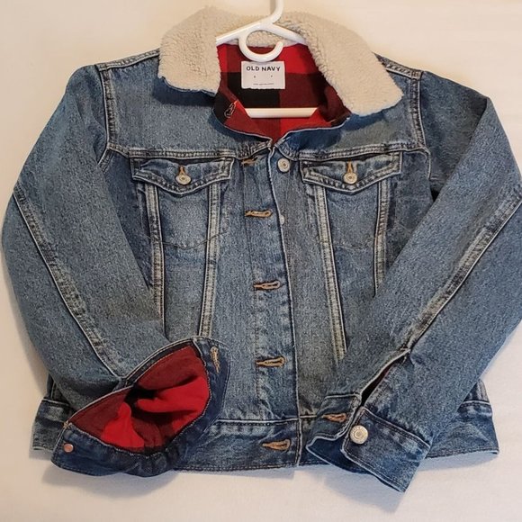Old Navy Jackets & Blazers - Denim Jacket, Lined Flannel